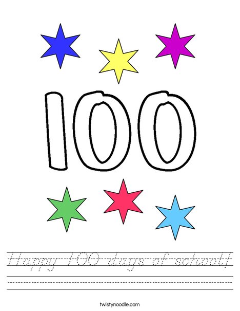 Happy 100 days of school! Worksheet