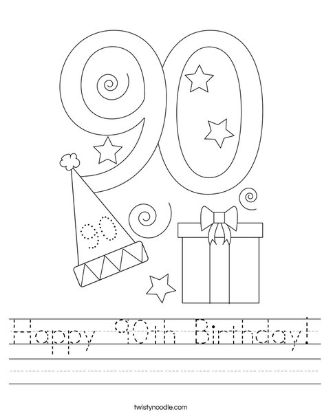 Happy 90th Birthday! Worksheet