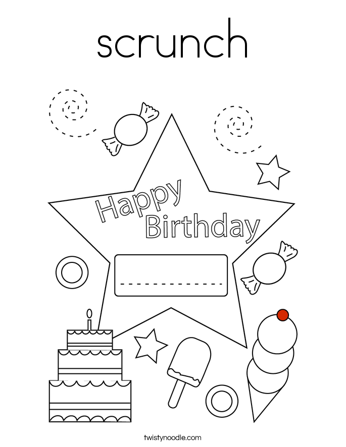 scrunch Coloring Page