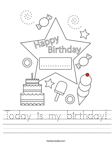 Today is my birthday! Worksheet