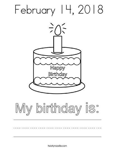 Happy Birthday to ME! Coloring Page