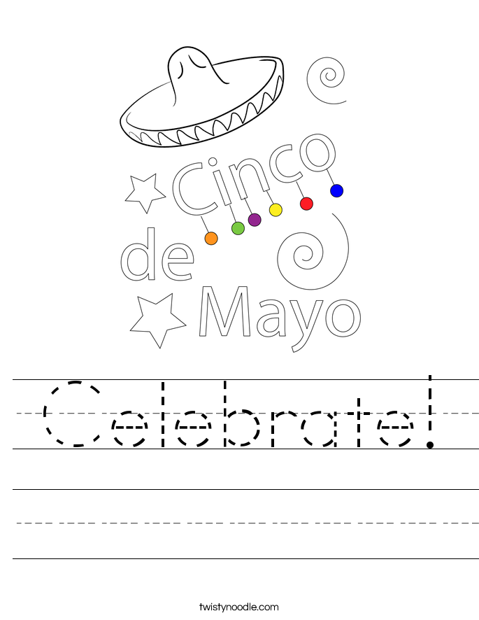 Celebrate Worksheet Twisty Noodle