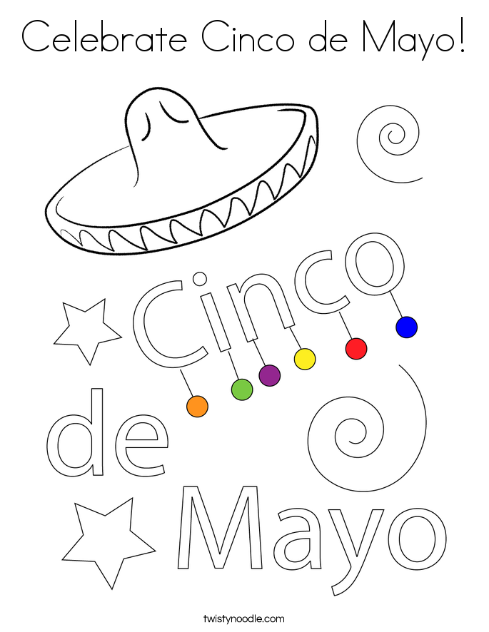Celebrate Cinco de Mayo! Coloring Page