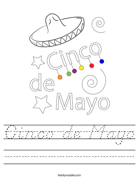 Happy Cinco De Mayo Worksheet