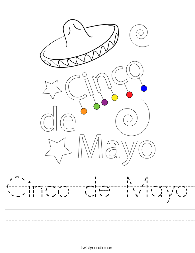 Cinco de Mayo Worksheet Twisty Noodle