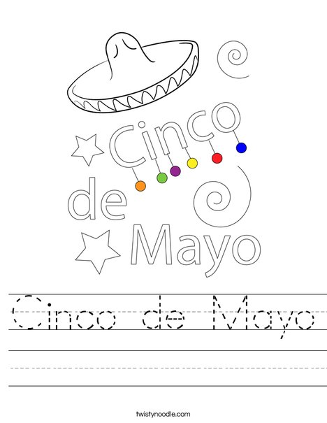 Cinco de Mayo Worksheet Twisty Noodle Cinco de Mayo Worksheet Twisty Noodle