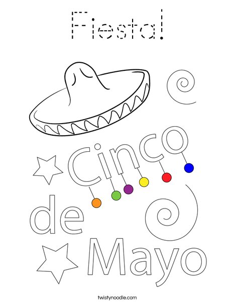 Happy Cinco De Mayo Coloring Page