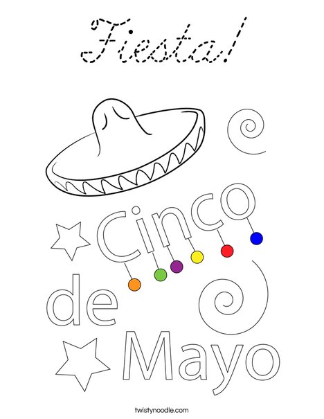 Happy Cinco De Mayo Coloring Page