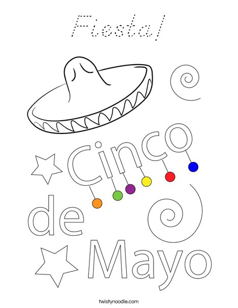 Happy Cinco De Mayo Coloring Page