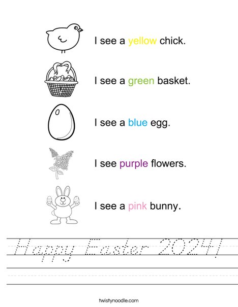 Happy Easter 2016 Worksheet