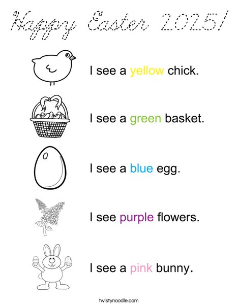 Happy Easter 2016 Coloring Page