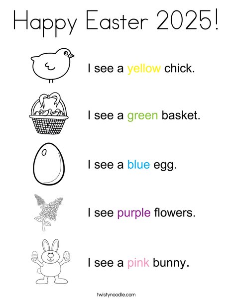 Happy Easter 2016 Coloring Page