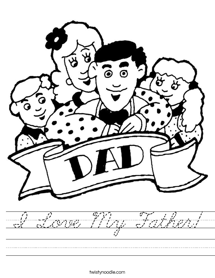 I Love My Father! Worksheet
