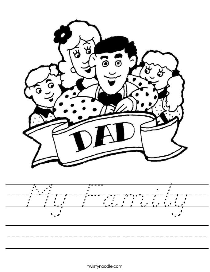 My Family Worksheet