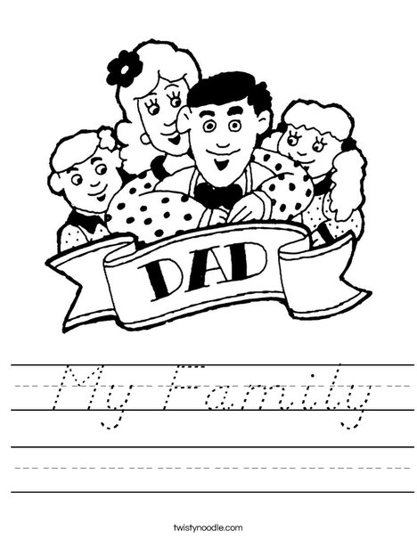 Dad and Family Worksheet