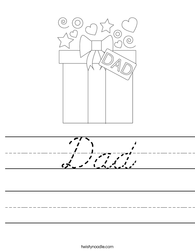 Dad Worksheet