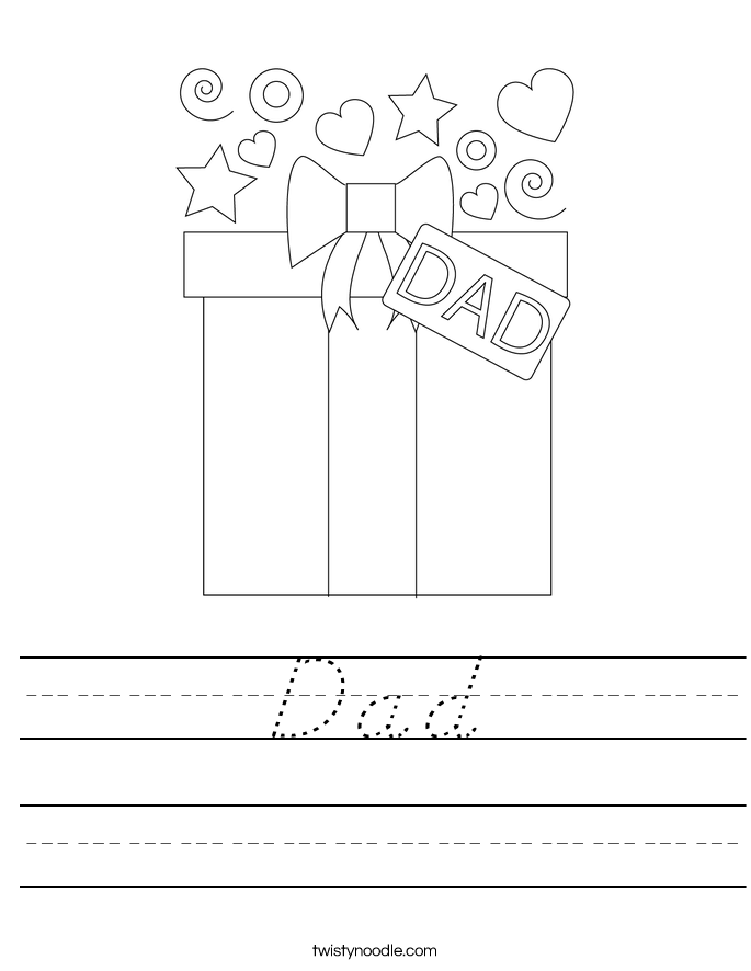 Dad Worksheet