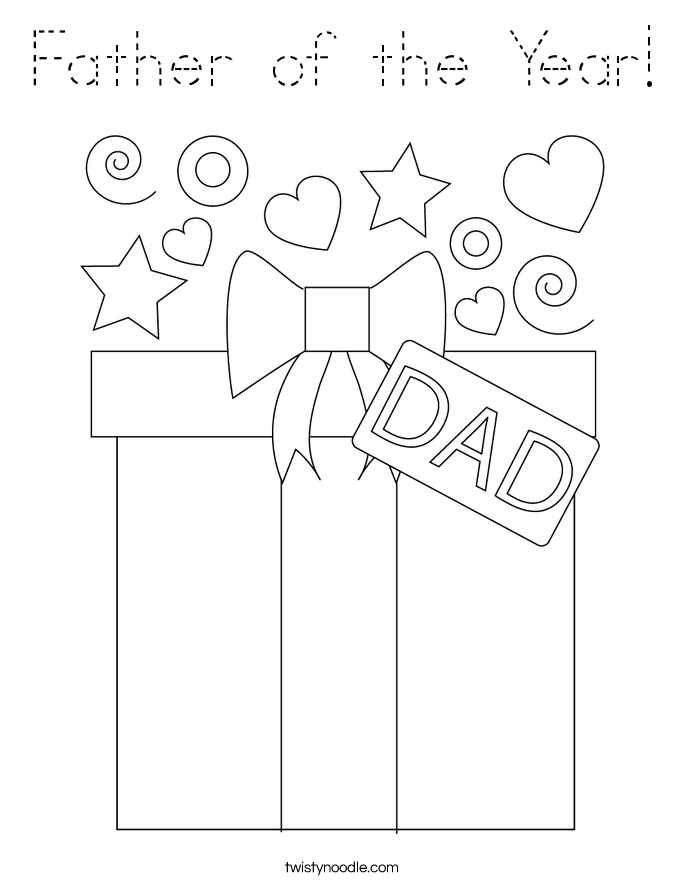 Father of the Year! Coloring Page