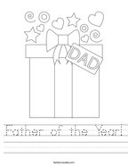 Father of the Year Handwriting Sheet