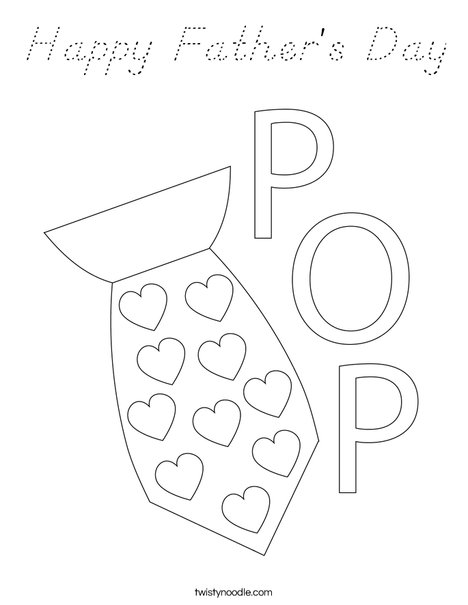 Father's Day Tie Coloring Page