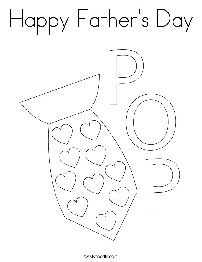 Happy Father's Day Coloring Page