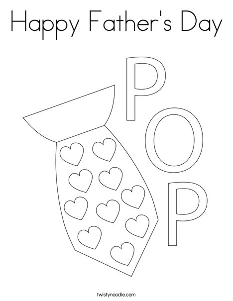 Father's Day Tie Coloring Page
