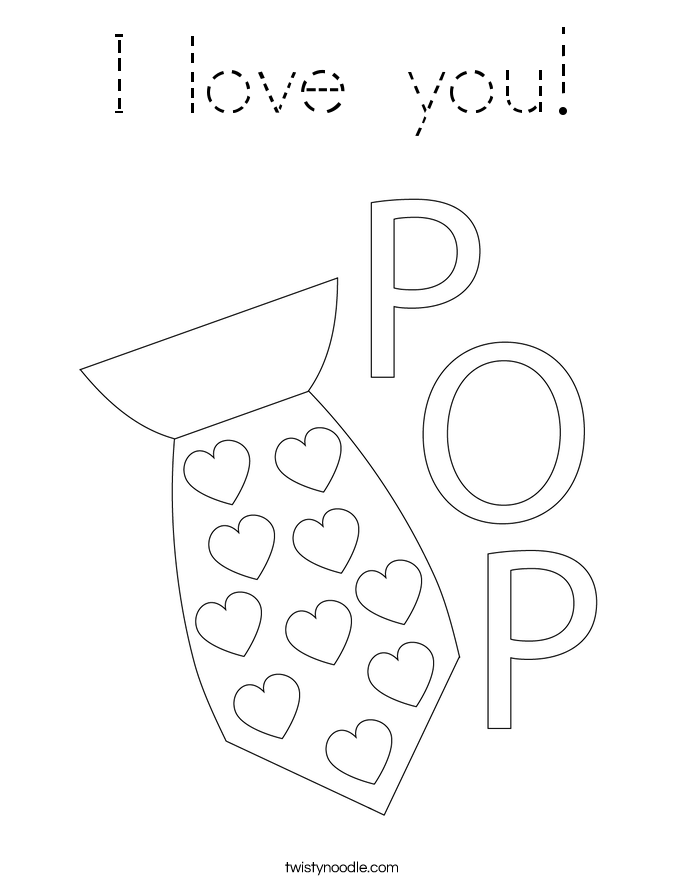 I love you! Coloring Page