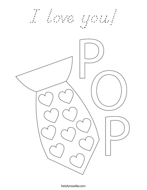 Father's Day Tie Coloring Page
