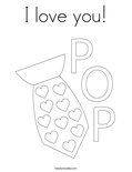 I love you! Coloring Page
