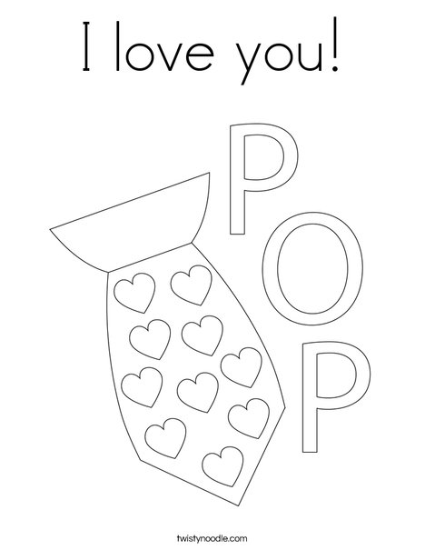 Father's Day Tie Coloring Page