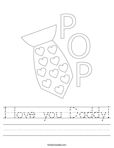 Father's Day Tie Worksheet