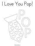 I Love you Pop Coloring Page - Twisty Noodle