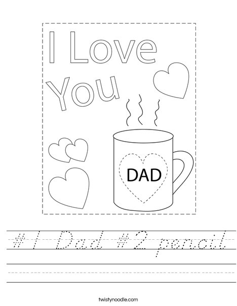 The Best Dad Mug Worksheet