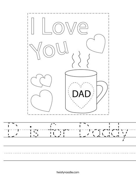 The Best Dad Mug Worksheet