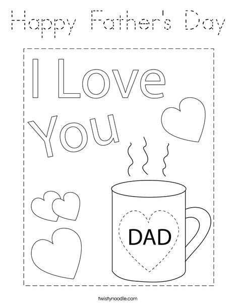 The Best Dad Mug Coloring Page