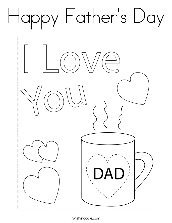 Happy Father's Day Coloring Page