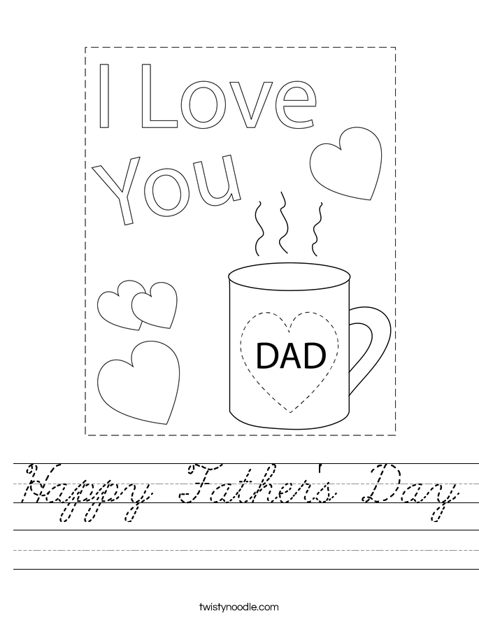 Happy Father's Day Worksheet