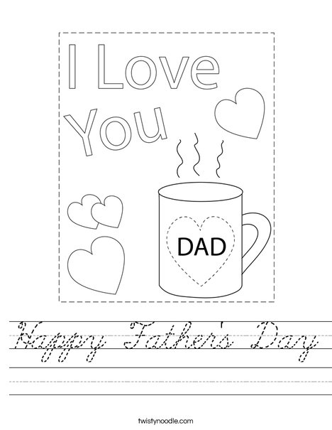 The Best Dad Mug Worksheet