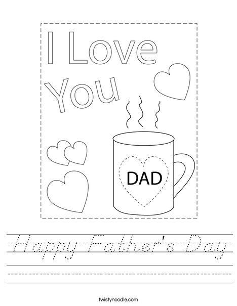 The Best Dad Mug Worksheet