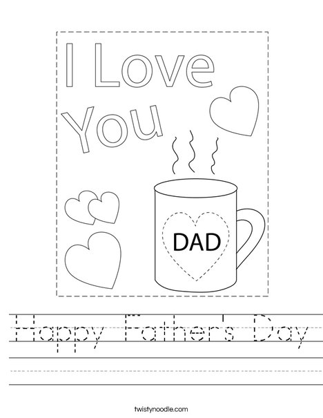 The Best Dad Mug Worksheet