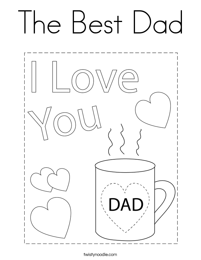 The Best Dad Coloring Page