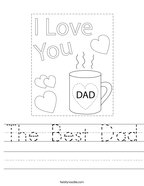The Best Dad Handwriting Sheet