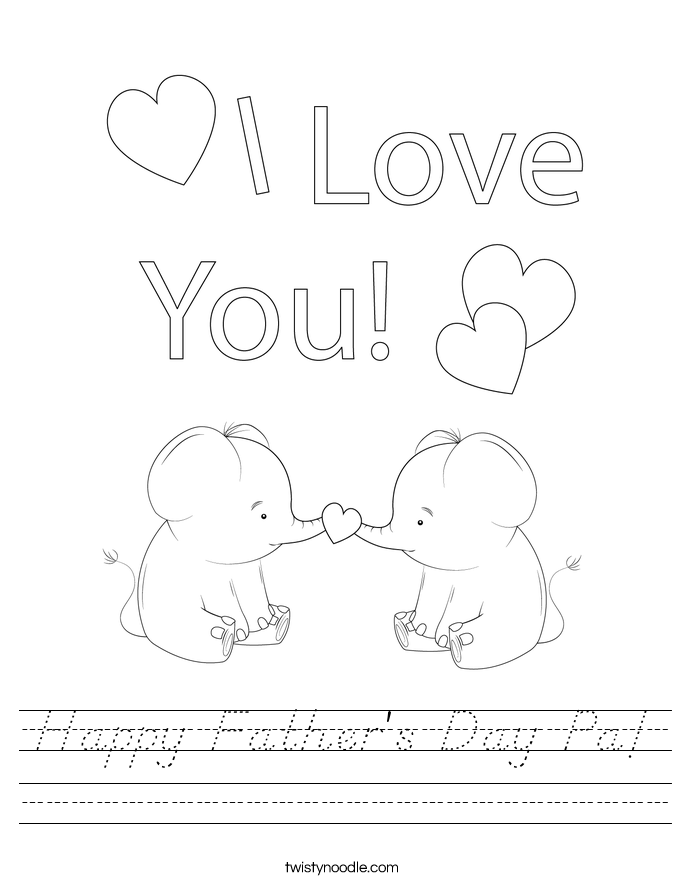 Happy Father's Day Pa! Worksheet