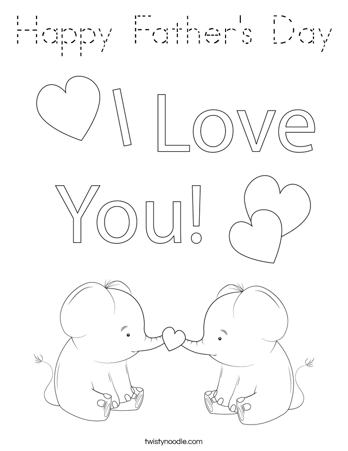 Happy Father's Day Coloring Page