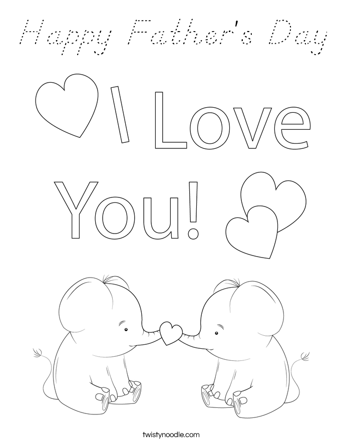 Happy Father's Day Coloring Page