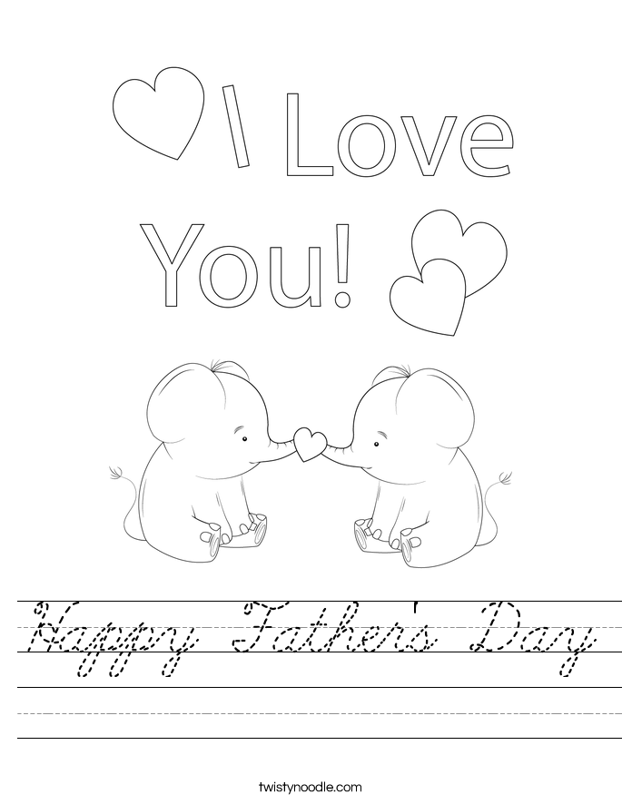 Happy Father's Day Worksheet