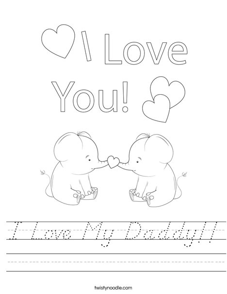 Happy Father's Day Giraffes Worksheet