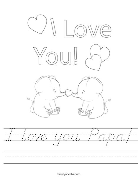 Happy Father's Day Giraffes Worksheet