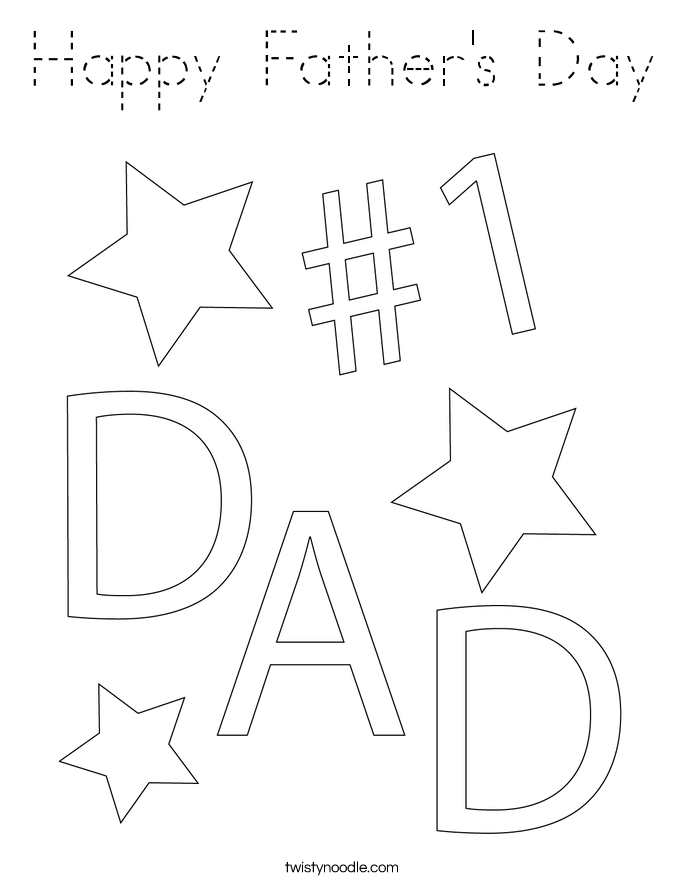 Happy Father's Day Coloring Page