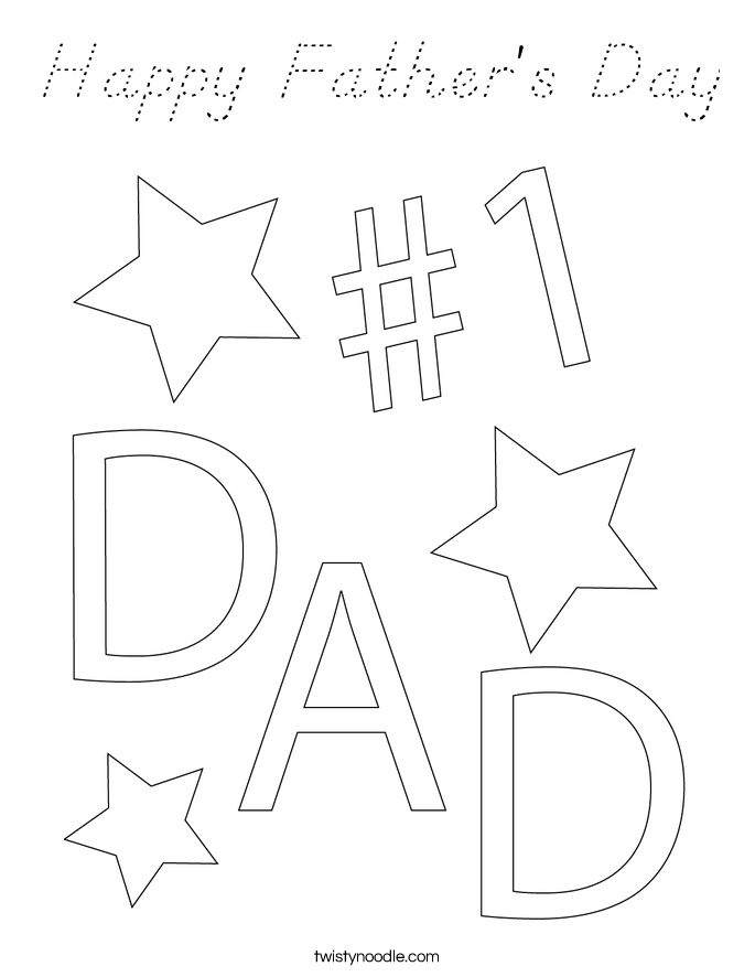 Happy Father's Day Coloring Page